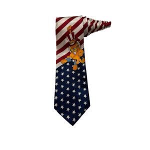 Garfield By Keith Daniels Neckwear Uncle Sam Patriotic Silk Novelty Necktie